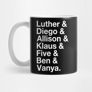 Umbrella Academy - Names Mug